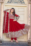 Heavy Faux Georgette Anarkali Gown Set