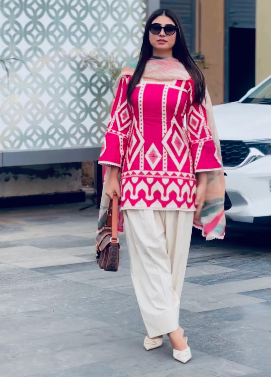 Pure Natural Crepe Top & Plazzo Co-ords Set