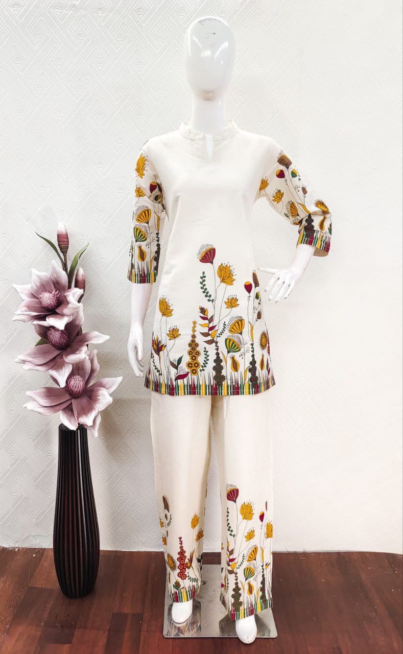 Floral Printed Comfort Cord Set