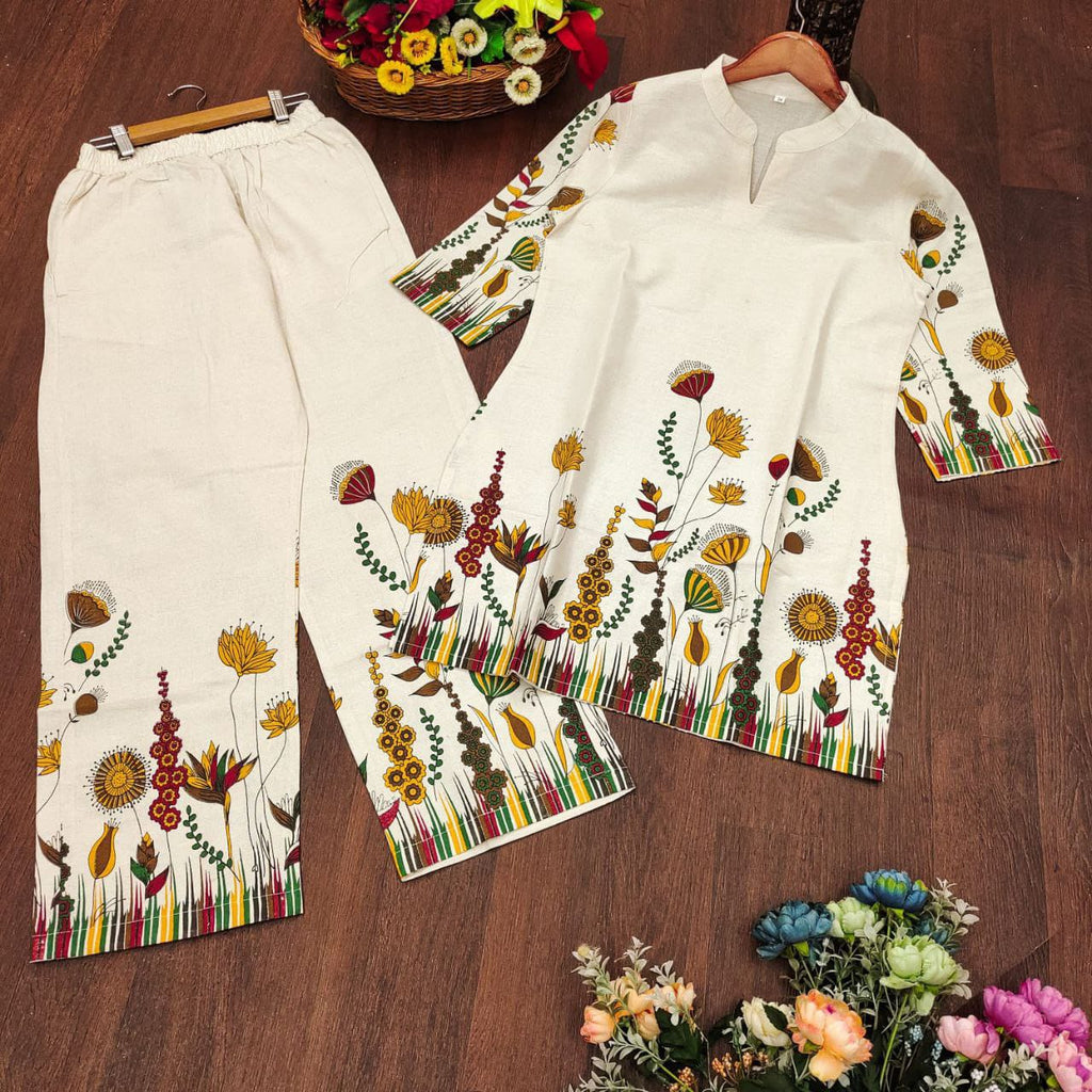 Floral Printed Comfort Cord Set