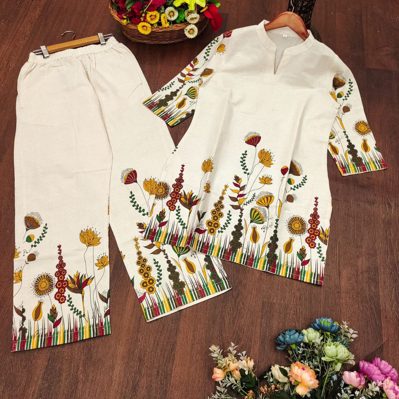 Floral Printed Comfort Cord Set