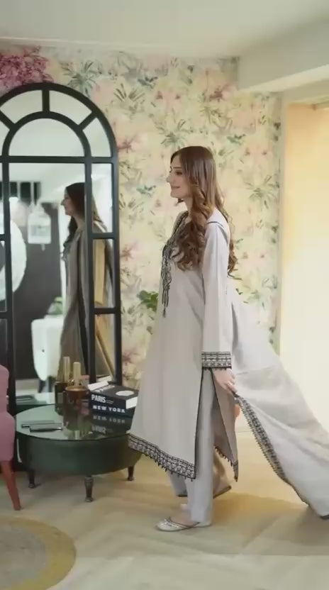 Đěsigner Party Wear Look Heavy Faux Georgette Top Bottom & Dupatta Set