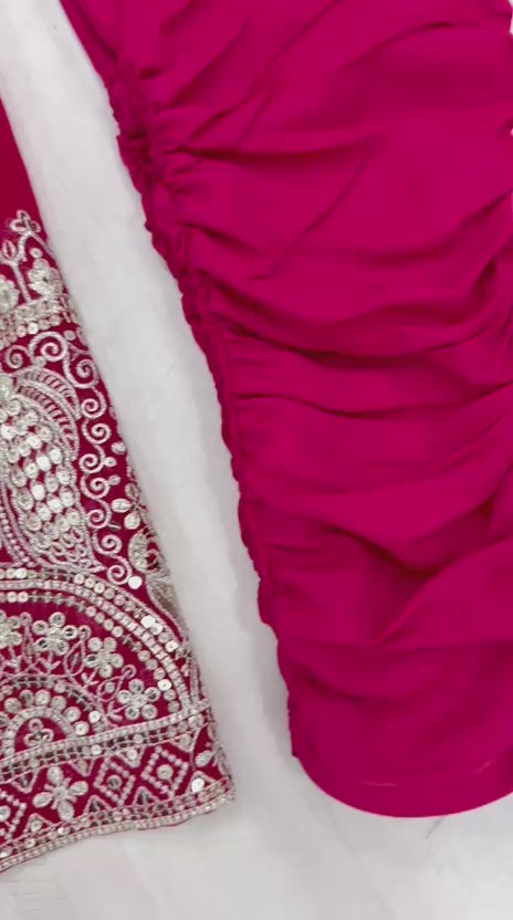 Heavy Faux Georgette Anarkali Gown Set